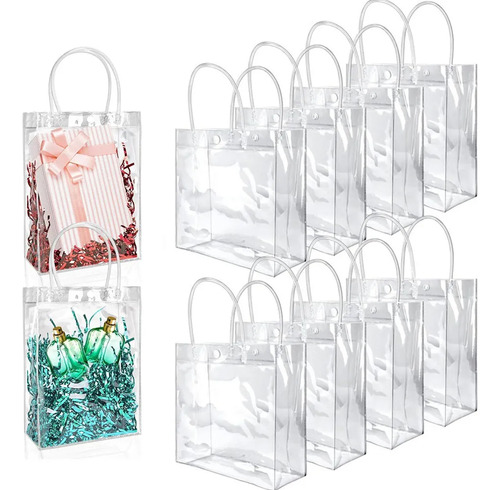 Bolsas Pvc Cristal 40 Unidades Pacote Presentes Resistentes