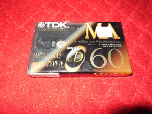Cassette Marca Tdk Metal Ma-60 Sellado