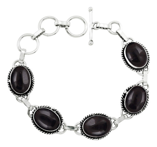 Pulsera Moderna Hecha A Mano Enchapada En Plata Esterlina 9.