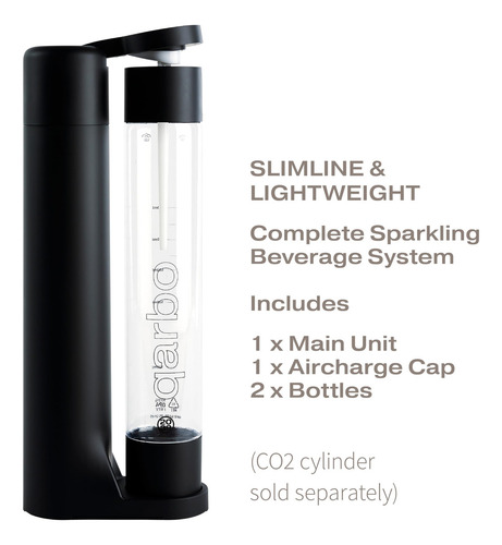 Máquina De Agua Con Gas Twenty39 Qarbo Classic Negra