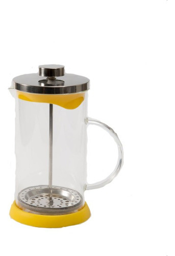 Cafetera Estilo Francesa A Embolo De Vidrio 600ml Moder Piu Color Amarillo