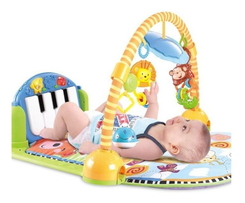 Gimnasio Para Bebe 3 En 1 Con Piano Musical Y Juguetes