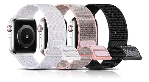 Pulseira Nylon Loop Para Apple Watch Ultra Ultra2 49mm Cor Verde