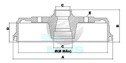 Tambor De Freio Traseiro Corsa C/cubo Mds T28