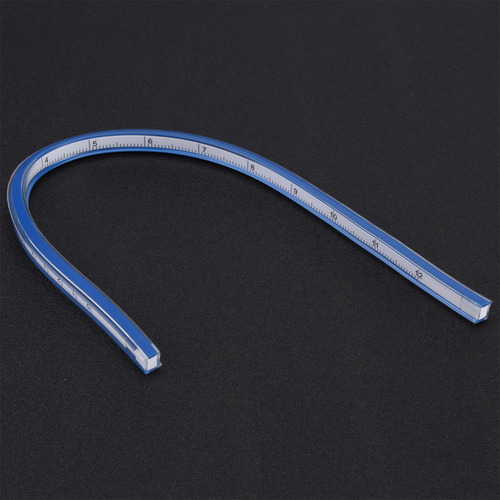 1 Pcs Curva De Plástico Flexible Regla De Regla Drawing