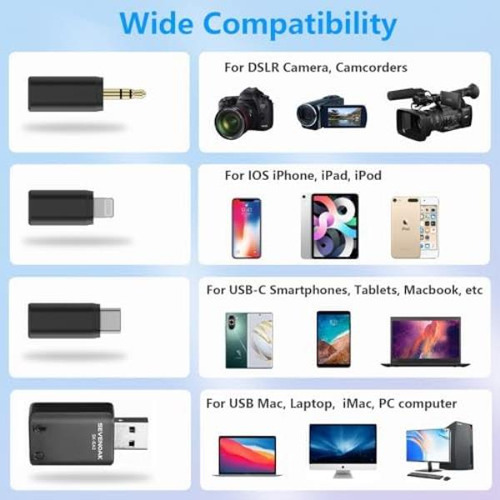 Micrófono Lavalier Inalámbrico Boya Para Vlogging, Sistema Y