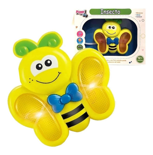 Imagen 2 de 4 de Mariposa Musical Insecto Luces Y Sonido Infancia Bebe Poppi