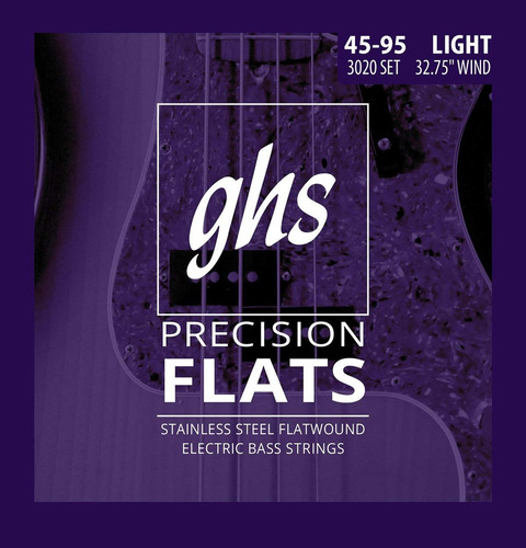 Ghs Cuerdas 3020 Escala Breve De 4 Cuerdas Precision Bass Pi
