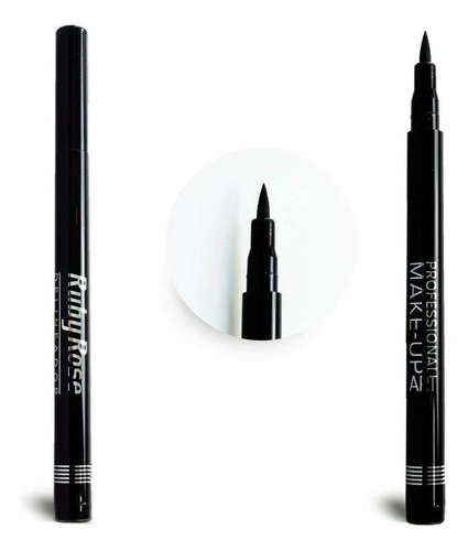 Plumón Delineador Larga Duración Ruby Rose Matte Color Negro