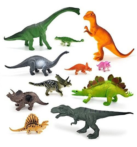 Pack De 12 Juguetes Dinosaurios Para Niños Figuras De 88f3c