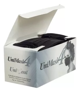 Cubreboca Unimask 4 Negro Uniseal 4 Capas