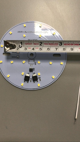 Imagen 6 de 6 de Disco Led Repuesto Foco 18w Para Abanicos Y Lámparas Calido