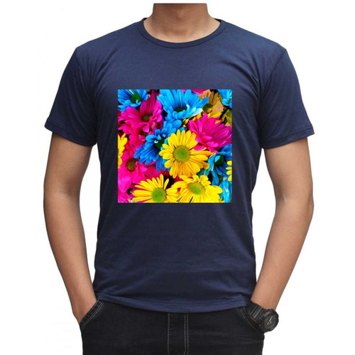 Remera De Hombre Flores Colores Floreada Colorida Mod4