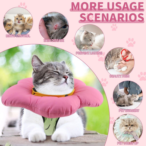 Emust Juego De Traje De Recuperación Para Gatos Y Collar De
