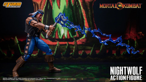 Boneco Mortal Kombat Nightwolf Storm Collectibles Figure Sco