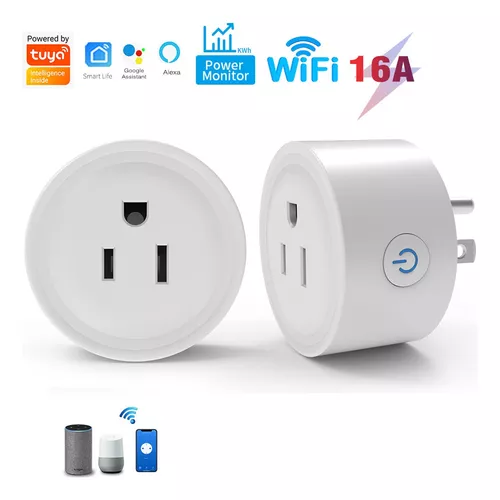 Enchufe Inteligente Smart Plug Wifi 10A Mini Toma De Corriente Inalámbrica  Mando A Distancia Través De APP Life O Tuya Control De Voz Con Alexa Google  Home