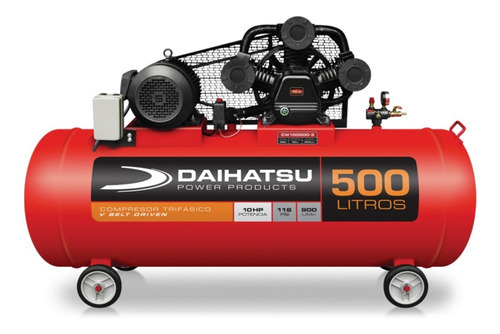 Compresor De Aire Trifasico 500l Daihatsu Cw100500 10hp Color Rojo Fase eléctrica Trifásica Frecuencia 50Hz