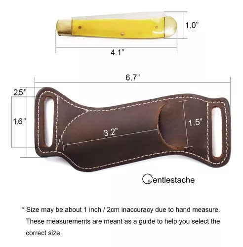 Gentlestache Estuche para Cuchillos, Soporte Navaja para Cinturón, Fundas  de Piel para Navaja, Funda EDC Piel para Hombres, Funda de Cuchillo,  Soporte Navaja, Estuche para Navaja Marrón Oscuro : .com.mx:  Herramientas y