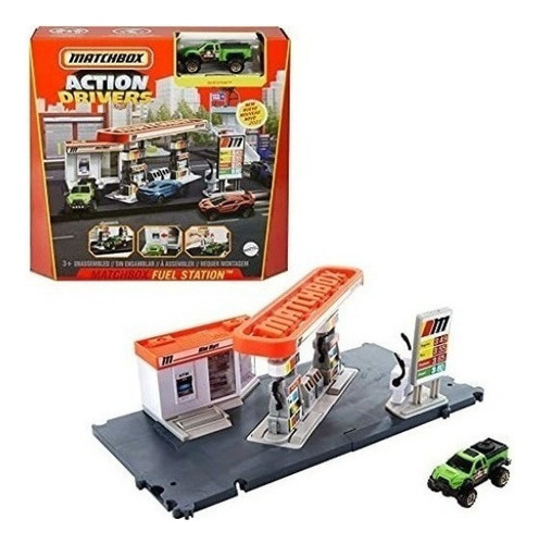 Set De Juego Matchbox Action Drivers Man Fuel Station