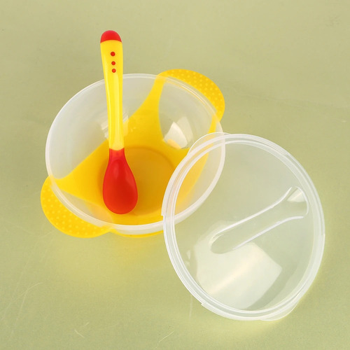 Plato Hondo Con Cuchara Bowl Para Bebé Antideslizante