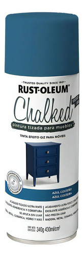 Pintura Chalked En Aerosol Rust Oleum Color Azul Costeño - Coastal Blue