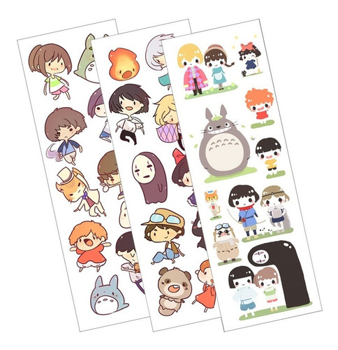 Plancha De Stickers De Anime De Studio Ghibli (2) Howl Chihi