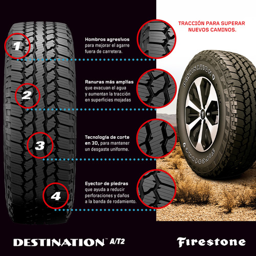 P245/75r16 109s Destination A/t2 Firestone Índice de carga 109