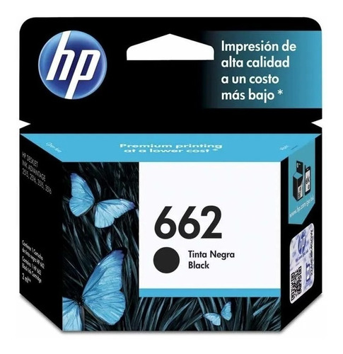 Imagen 1 de 3 de Cartucho Original Hp Negro 662 - Rend. 120 Pág Royal2002