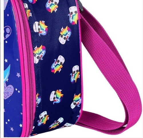 Imagem 7 de 10 de Kit Mochila Infantil Unicórnio Paetê Mágica Rodinha G Yepp