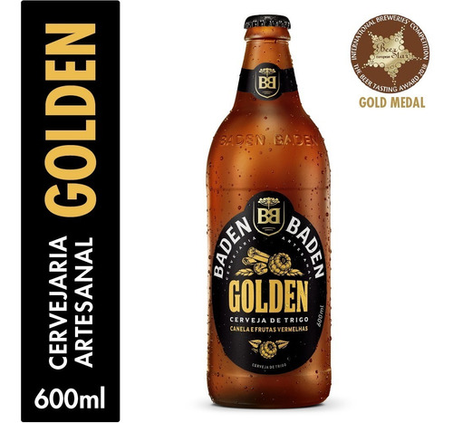 Cerveja Golden Ale Garrafa 600ml Baden Baden