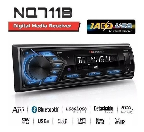 Radio Auto Camioneta Nakamichi Nq711b Usb Bluetooth 2 Rca
