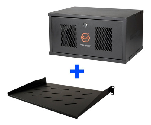 Combo Glc Rack Mural Cctv 5u 19pul Y Bandeja Fija 1u X 300mm