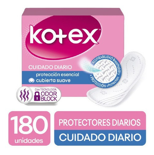 Protectores Kotex Cuidado Diario X 180und