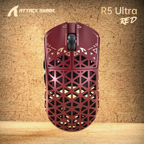 Ratón Gaming Attack Shark R5 Ultra De Fibra De Carbono Paw39