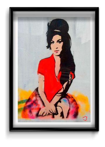 Cuadro Amy Winehouse M4 35x50 (marco + Lámina + Vidrio)