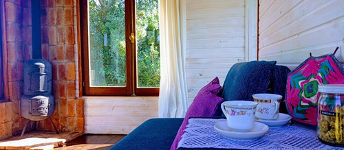 Imagen 2 de 20 de Cabaña Alquiler Villa Serrana, Jacuzzi Exterior, Estufa A Leña, Wifi, Directv