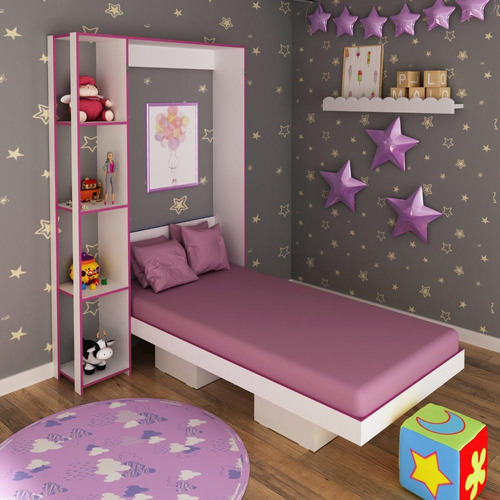 Cama Infantil Articulada Branco/rosa