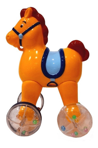 Cavalo de brinquedo com rodas e arrasto - Ktoys - Art288