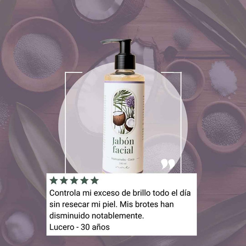 Jabón Facial Nae Hamamelis Agua De Coco 240ml