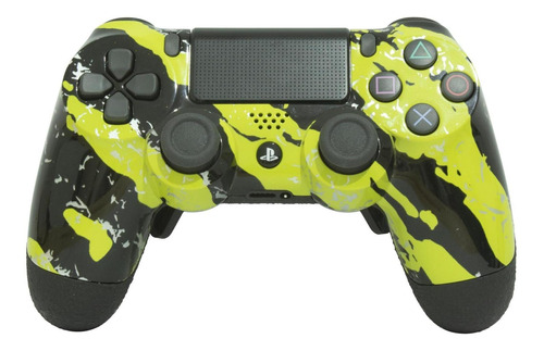Controle Stelf Ps4 Abstract Green Casual Controle Sem Paddle
