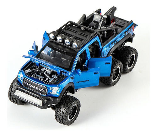 Ford Raptor F150 Miniatura De Metal Autos 1:28 Luces Y Sonid