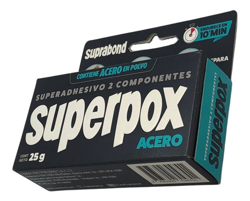 Adhesivo Superpox Suprabond 2 Componentes Con Acero 25g 