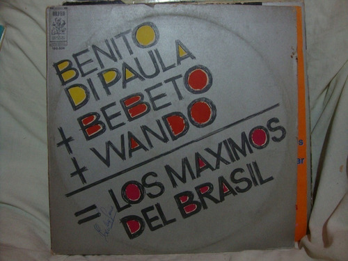 Vinilo Benito Di Paula Bebeto Wando Maximos De Brasil Br1