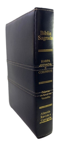 Bíblia Letra Extra Gigante Almeida Rc Harpa Índice Zíper