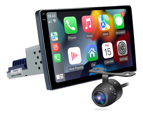 Multimidia Android 1din Carplay Comando Voz 9' Qled C/camera