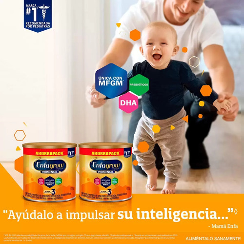 Enfagrow Fórmula Infantil Etapa 3 Promental 2 Pzs 1.5kg Msi