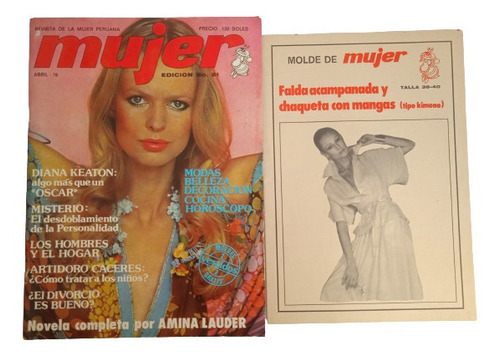 Revista Mujer Ed 21 Abril De 1978 Incluye Molde De Vestido