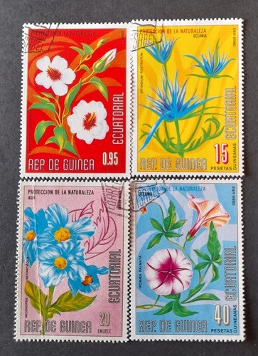 Sello Postal - Guinea Ecuatorial - Flores Oceania - 1976