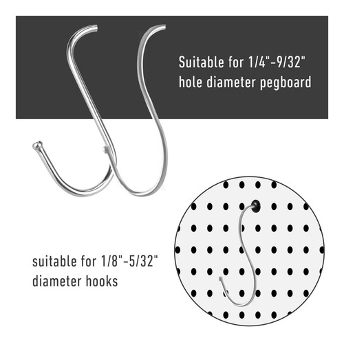 Ybeaty 120 Pcs Pegboard Barraks Peg Hook Stoppers Push Push