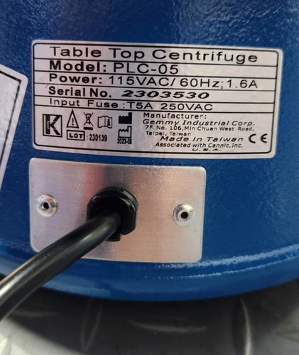 Centrifuga 12 Puestos Plc-05 Gemmy